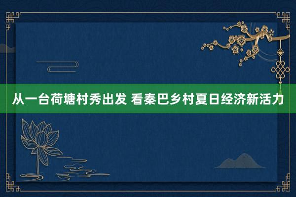 从一台荷塘村秀出发 看秦巴乡村夏日经济新活力