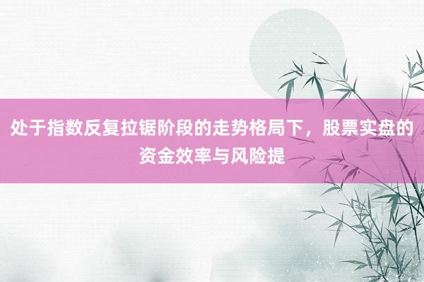 处于指数反复拉锯阶段的走势格局下，股票实盘的资金效率与风险提