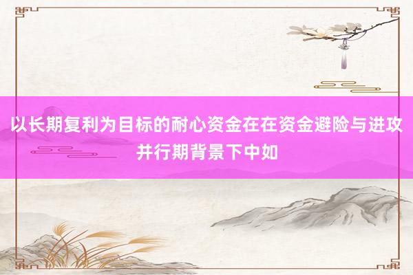 以长期复利为目标的耐心资金在在资金避险与进攻并行期背景下中如