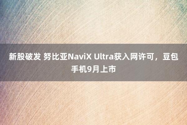 新股破发 努比亚NaviX Ultra获入网许可，豆包手机9月上市